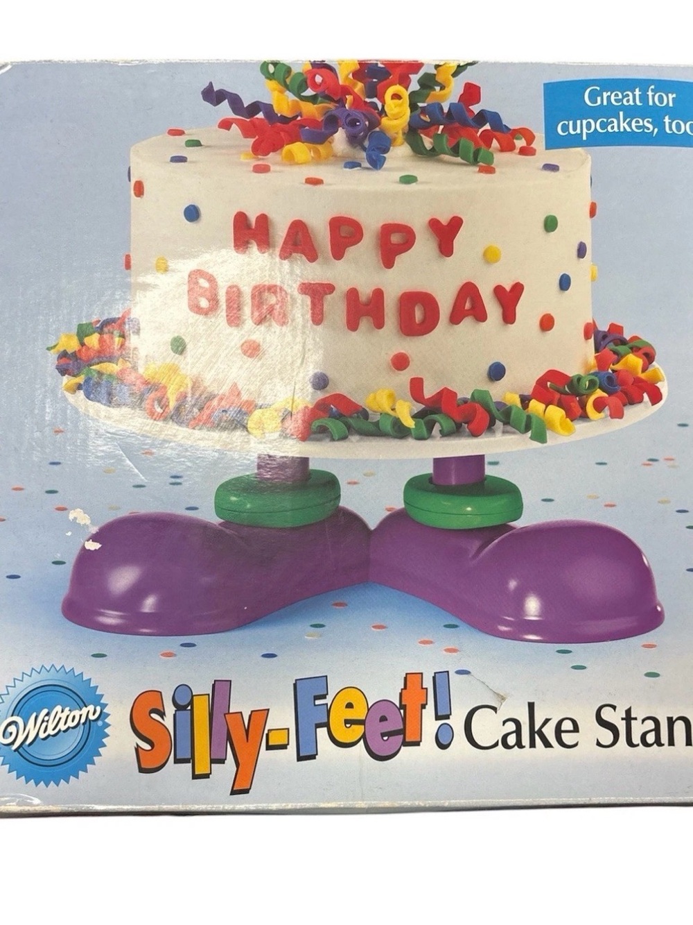 Wilton Silly-Feet! Cake Stand in Purple and Green